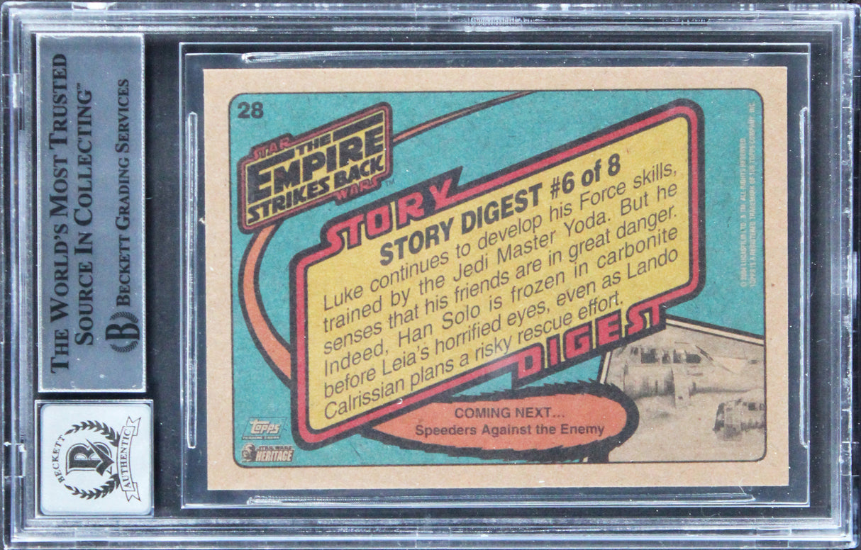 Phil Tippett & Jon Berg Signed 2004 Star Wars Heritage #28 Card Auto 10 BAS Slab