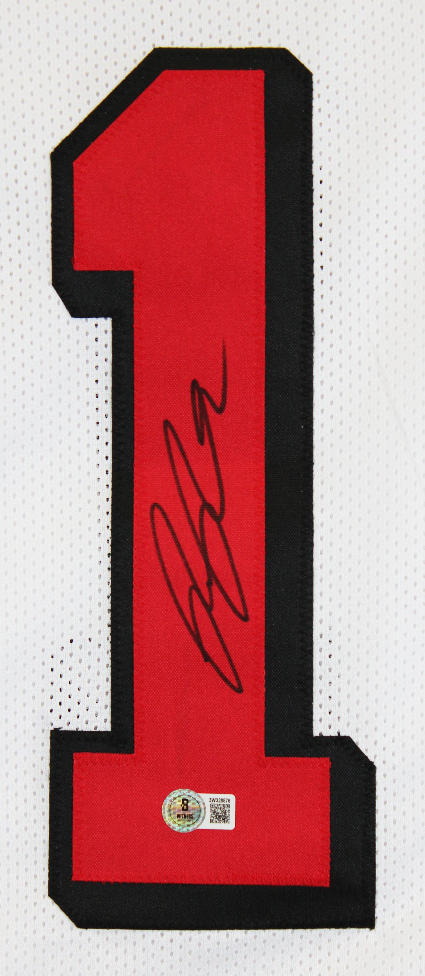 Ricky Pearsall Signed White Pro Style Jersey w/ Dropshadow BAS Witnessed