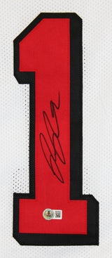 Ricky Pearsall Signed White Pro Style Jersey w/ Dropshadow BAS Witnessed