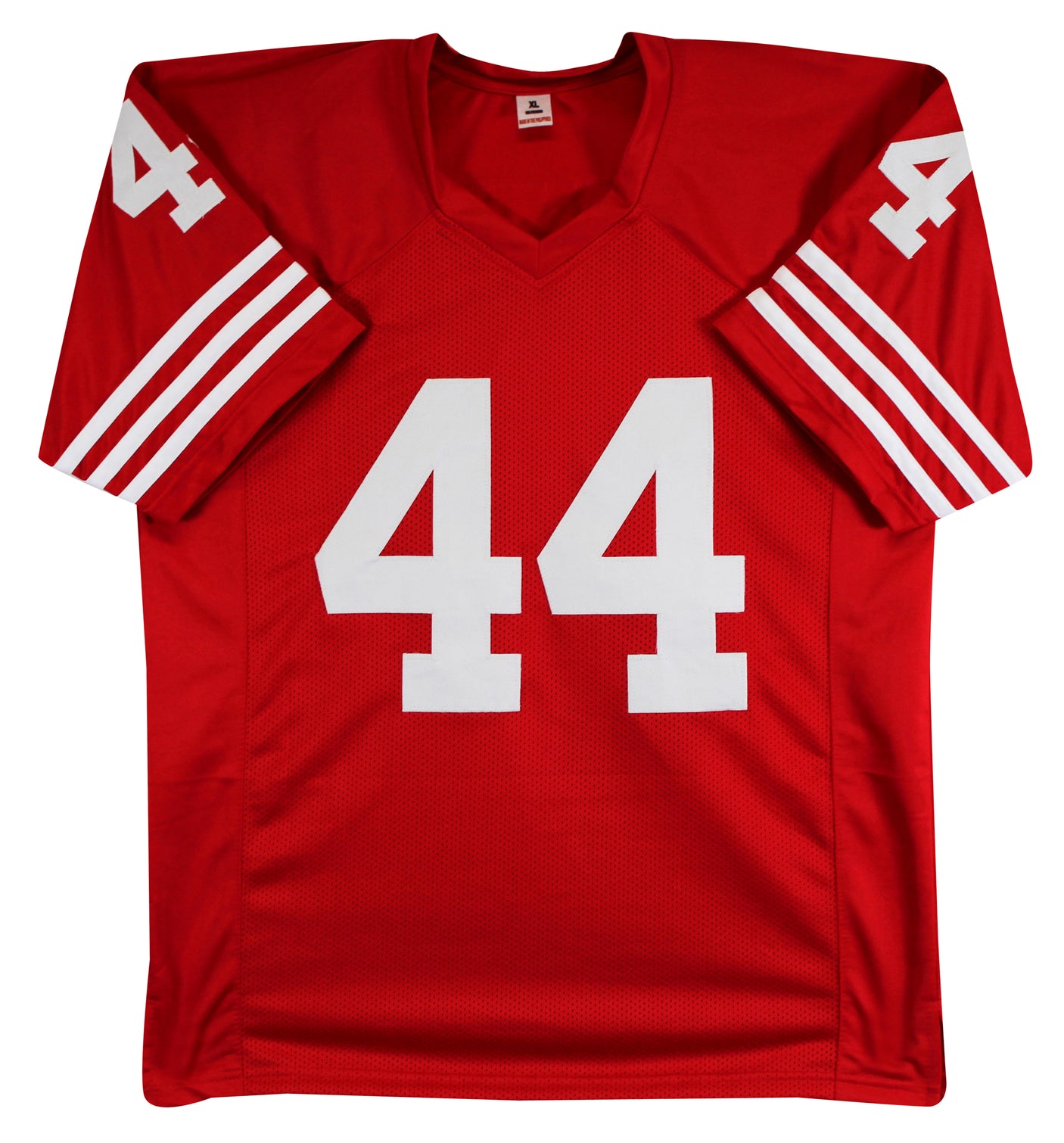 Tom Rathman Authentic Signed Red Pro Style Jersey Autographed BAS Witnessed