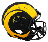 Rams Aaron Donald "3x DPOY" Signed Eclipse Full Size Speed Rep Helmet JSA Wit