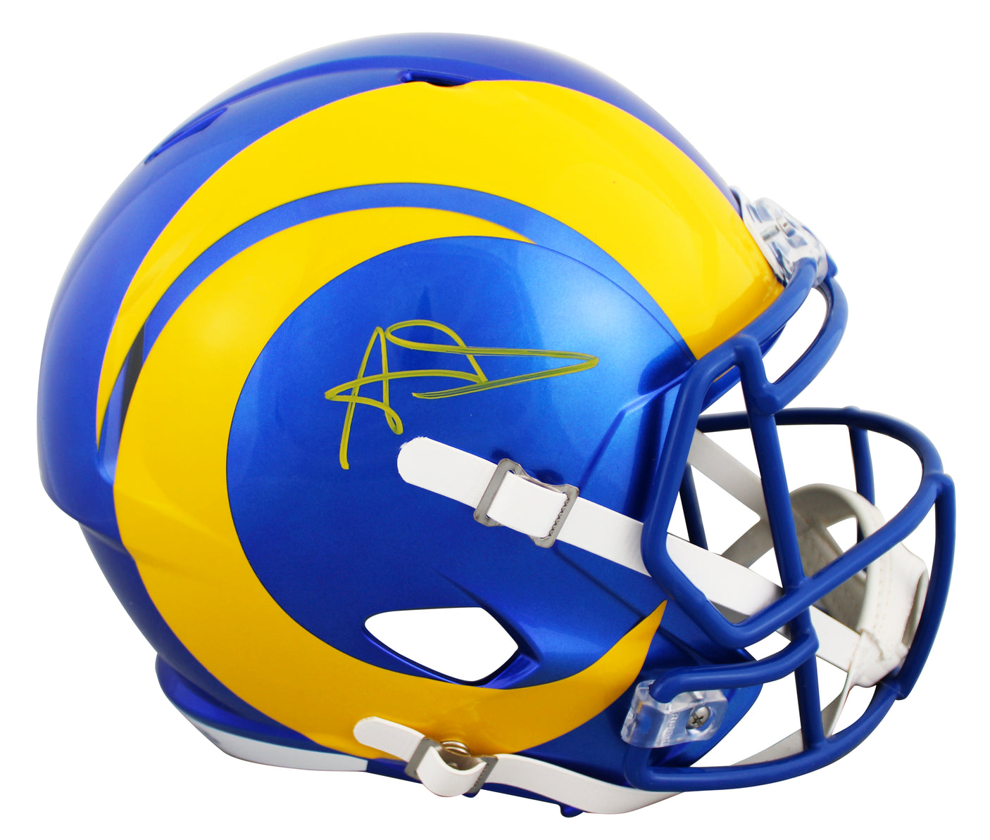 Rams Aaron Donald Signed Full Size Speed Rep Helmet JSA Witness #WIT413089