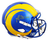 Rams Aaron Donald Signed Full Size Speed Rep Helmet JSA Witness #WIT413089