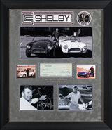 Carroll Shelby Signed 3.5x8 Shelby American Inc. Check Framed Display BAS LOA