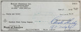 Carroll Shelby Signed 3.5x8 Shelby American Inc. Check Framed Display BAS LOA