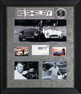 Carroll Shelby Signed 3.5x6 First Day Cover Envelope Framed Display BAS #AE13450