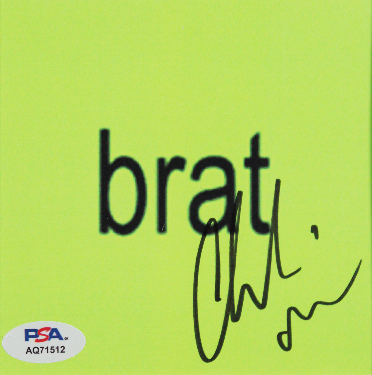 Charli XCX Authentic Signed & Framed Brat CD Insert Framed Display PSA/DNA