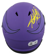 Vikings Adrian Peterson Signed Rave Speed Mini Helmet W/ Case BAS Witnessed