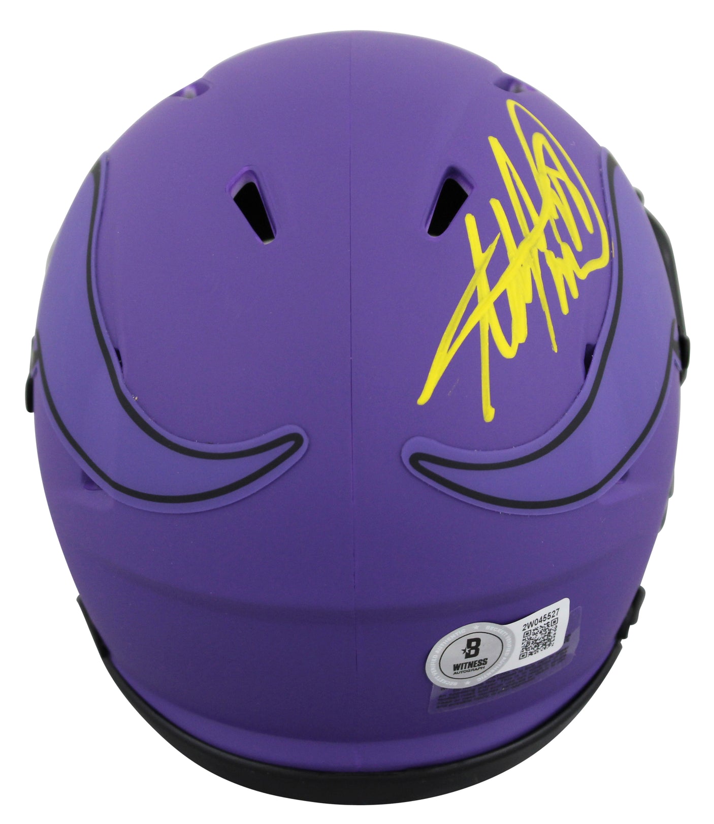 Vikings Adrian Peterson Authentic Signed Rave Speed Mini Helmet BAS Witnessed
