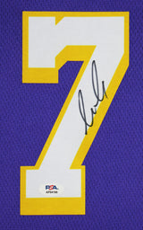 Lakers Luka Doncic Signed Purple Nike Swingman Framed Jersey PSA/DNA #AP94186