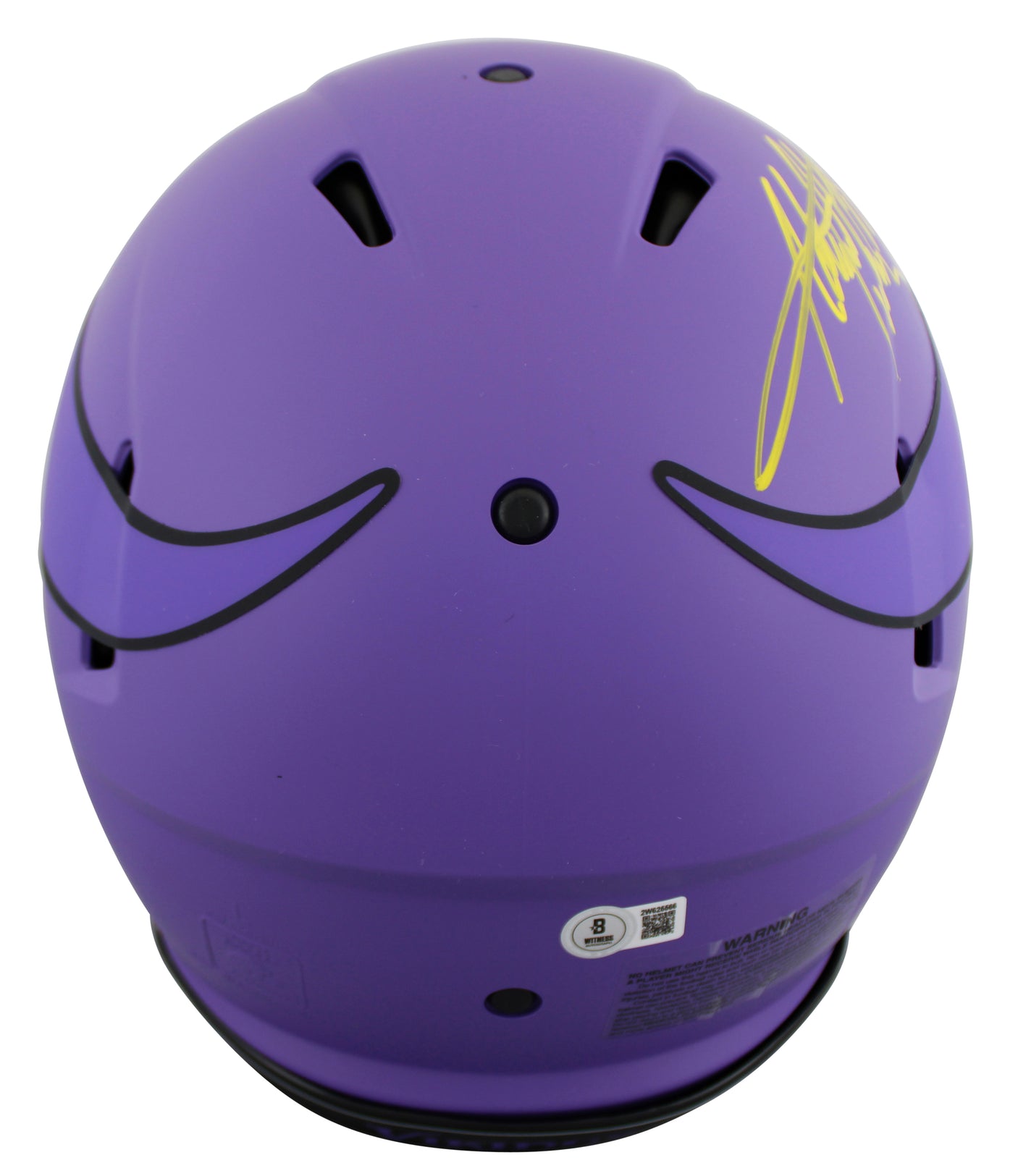 Vikings Adrian Peterson "All Damn Day" Signed Rave F/S Speed Proline Helmet BAS