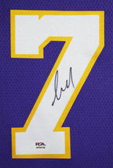 Lakers Luka Doncic Signed Purple Nike Swingman Framed Jersey PSA/DNA #AP94192