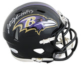 Ravens Jonathan Ogden Authentic Signed Speed Mini Helmet JSA #WB100778