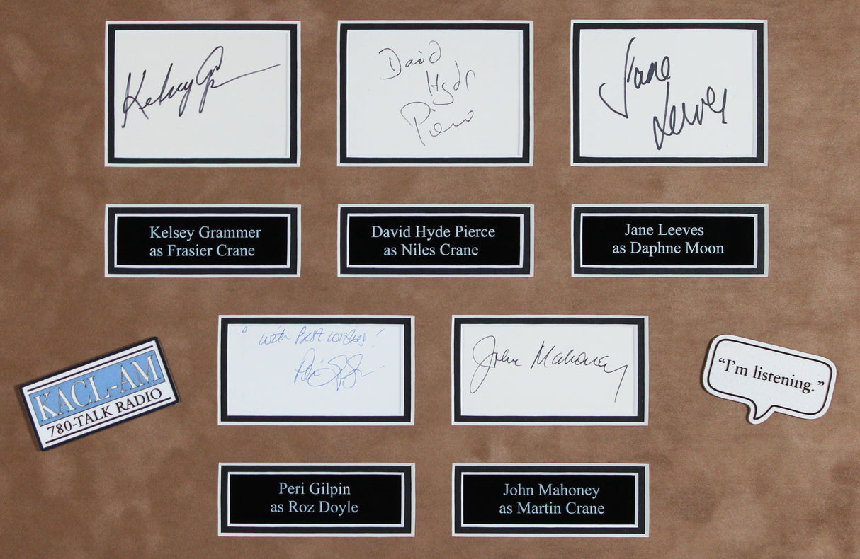 Frasier (5) Grammer, Pierce, Mahoney, Leeves & Gilpin Signed Framed Display BAS