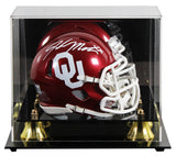 Oklahoma John Mateer Authentic Signed Speed Mini Helmet W/ Case BAS Witnessed