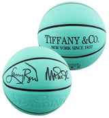 Magic Johnson & Larry Bird Signed Tiffany & Co X Spalding Basketball LE BAS W 2