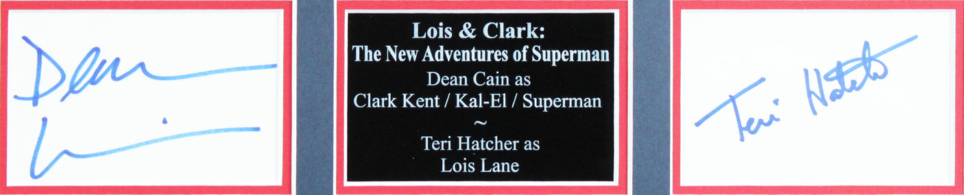 Dean Cain & Teri Hatcher Lois & Clark: Superman Signed Framed Display BAS LOA