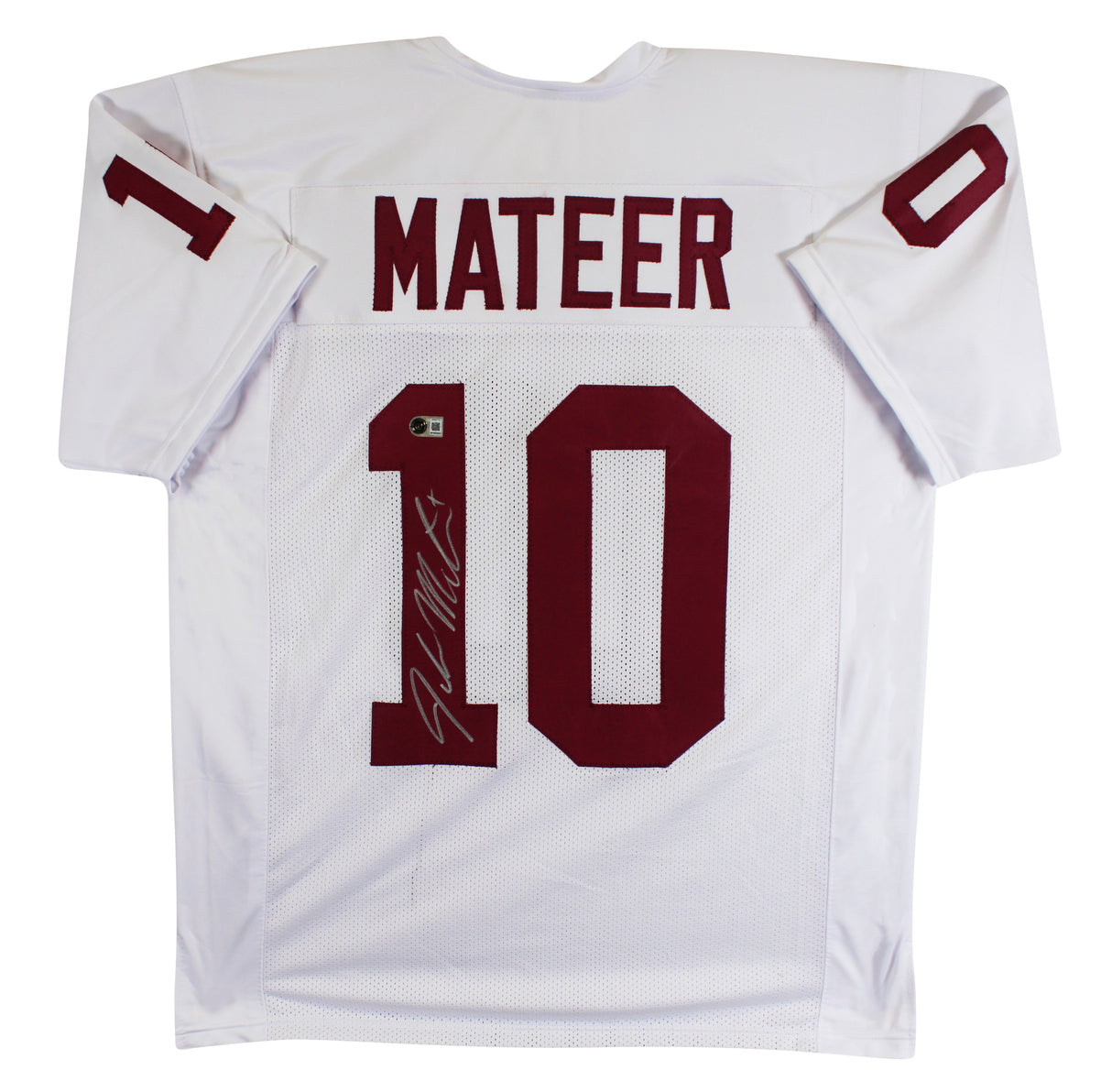 Oklahoma John Mateer Authentic Signed White Pro Style Jersey BAS Witnessed