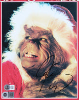 Jim Carrey How the Grinch Stole Christmas Signed 8x10 Framed Photo BAS #BP50696