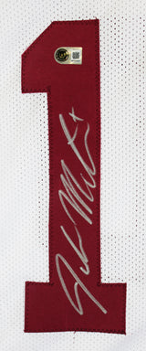 Oklahoma John Mateer Authentic Signed White Pro Style Jersey BAS Witnessed