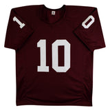 Oklahoma John Mateer Authentic Signed Maroon Pro Style Jersey BAS Witnessed