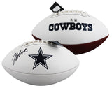 Cowboys Jaydon Blue Signed Franklin White Panel Logo Football BAS Wit #2W441153