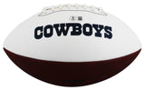 Cowboys Daryl "Moose" Johnston Signed White Panel Logo Football BAS W #2W963863