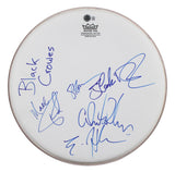 The Black Crowes (6) Robinson, Ford, Colt +3 Signed 13 Inch Remo Drum Head BAS