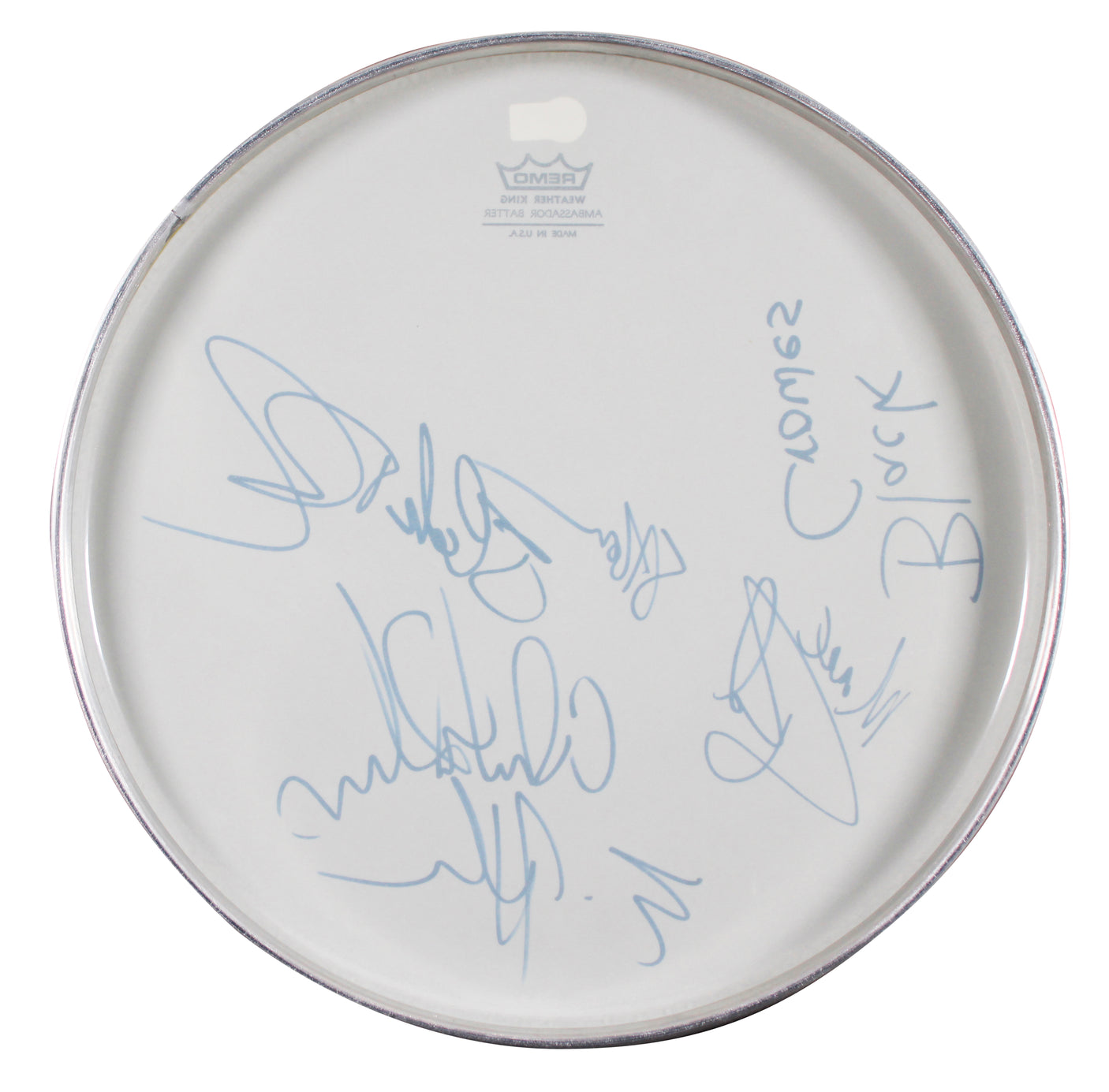 The Black Crowes (6) Robinson, Ford, Colt +3 Signed 13 Inch Remo Drum Head BAS