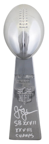 Jimmy Johnson "SB Champs" Signed Vince Lombardi Replica Trophy BAS Wit #4W041381