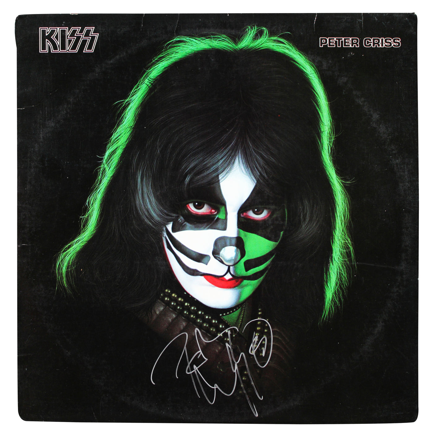 Peter Criss Authentic Signed KISS Solo 1978 Album Cover W/ Vinyl BAS #BS78246