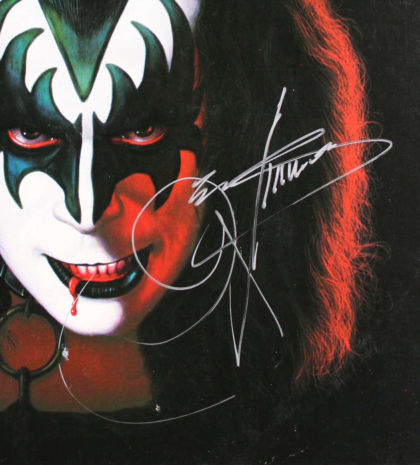 Gene Simmons Authentic Signed KISS Solo 1978 Album Cover W/ Vinyl BAS #BS78249