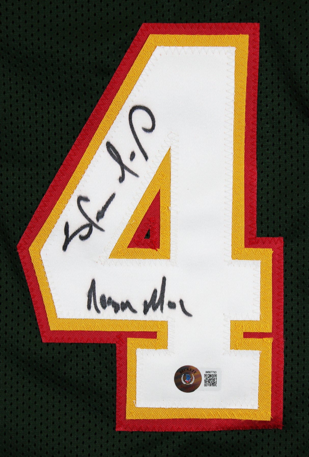 Shawn Kemp "Reign Man" Authentic Signed Green Pro Style Jersey BAS Witnessed