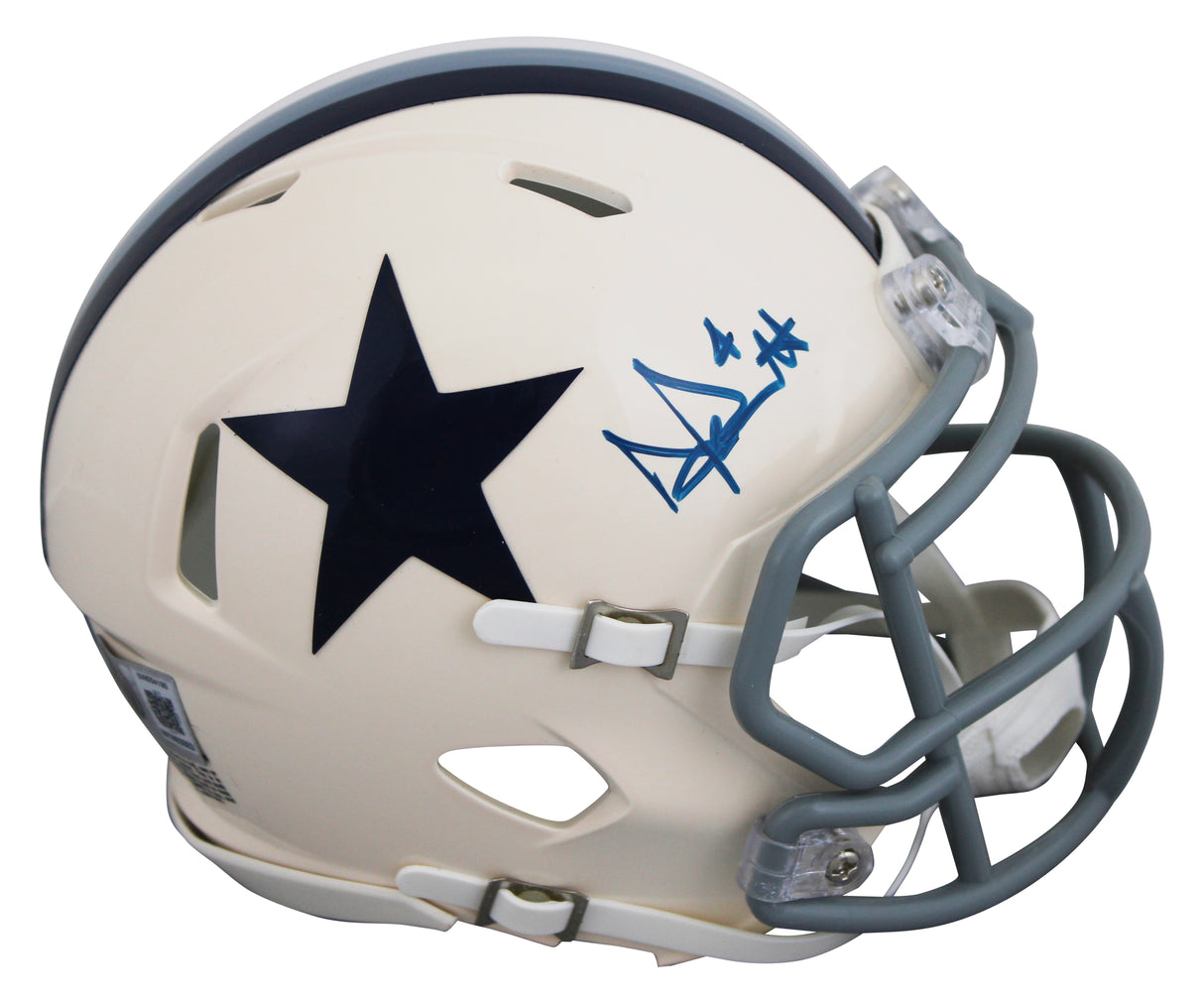 Cowboys Dak Prescott Authentic Signed Retro Speed Mini Helmet BAS Witnessed