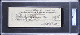 Yankees Babe Ruth Signed 3x8.25 Check Dated May 6, 1940 Auto NM-7 PSA/DNA Slab