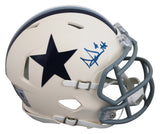 Cowboys Dak Prescott Signed Retro Speed Mini Helmet W/ Case BAS Witnessed
