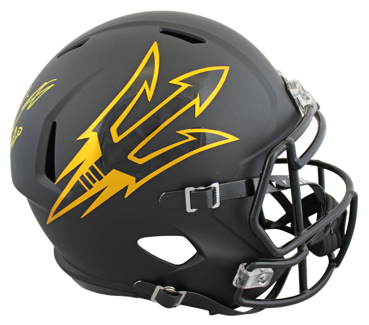 Arizona State Sam Leavitt Signed Black Full Size Speed Rep Helmet BAS Witnessed