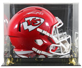 Chiefs George Karlaftis Signed Full Size Speed Rep Helmet W/ Case BAS Witnessed