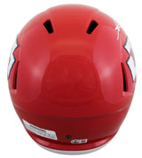 Chiefs George Karlaftis Signed Full Size Speed Rep Helmet W/ Case BAS Witnessed