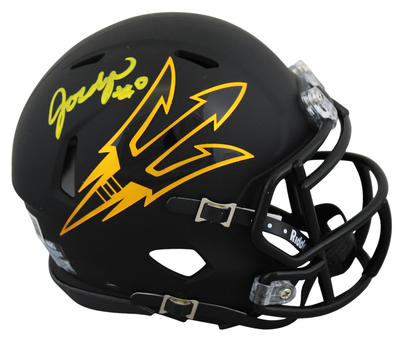 Arizona State Jordyn Tyson Signed Black Speed Mini Helmet W/ Case BAS Witnessed