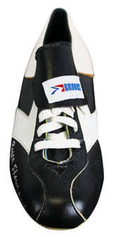 Cowboys Roger Staubach Signed Black & White Brooks Right Cleat BAS Wit #4W039340
