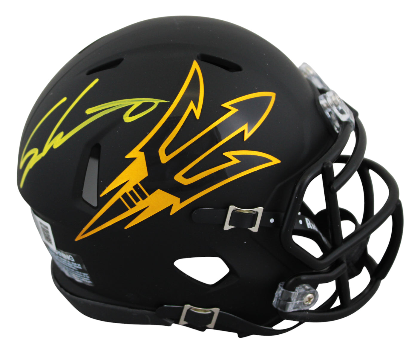 Arizona State Sam Leavitt Authentic Signed Black Speed Mini Helmet BAS Witnessed