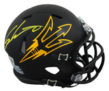 Arizona State Sam Leavitt Signed Black Speed Mini Helmet W/ Case BAS Witnessed