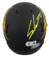 Arizona State Sam Leavitt Signed Black Speed Mini Helmet W/ Case BAS Witnessed
