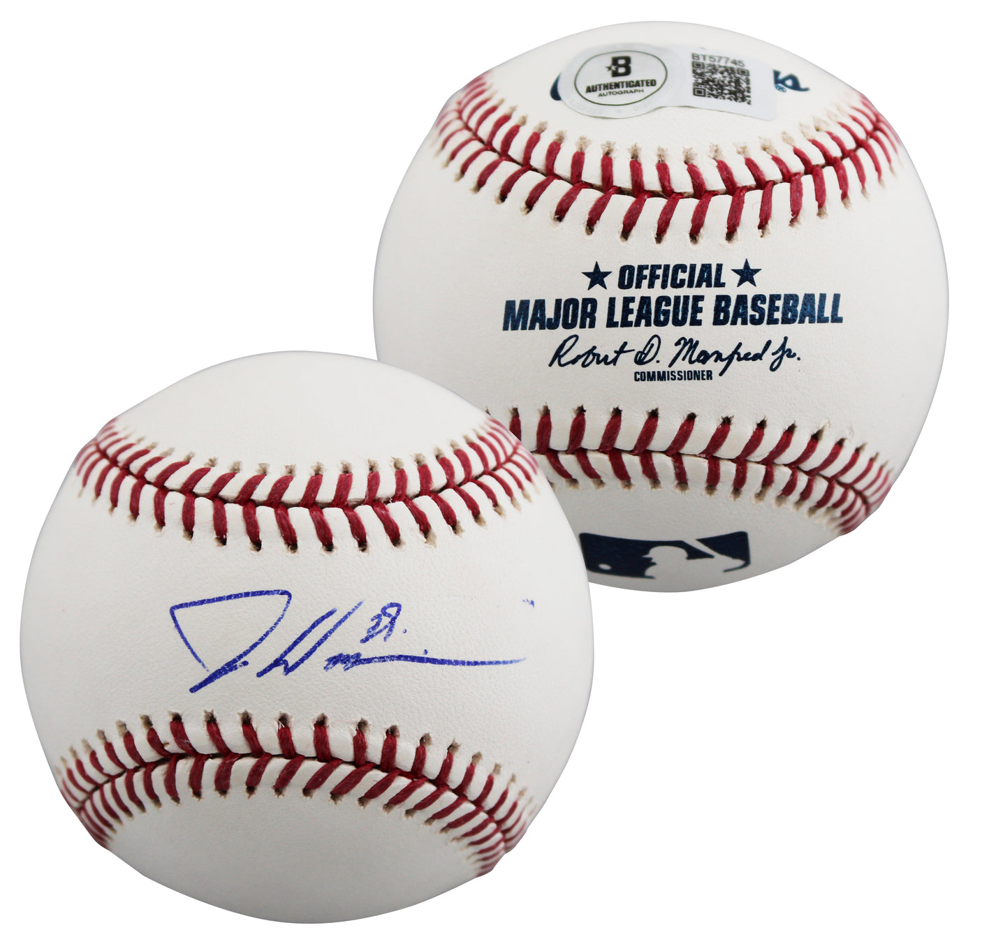 Marlins Dontrelle Willis Authentic Signed Manfred OML Baseball BAS #BT57745