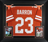 Texas Jahdae Barron Signed Burnt Orange Pro Style Framed Jersey BAS Witnessed