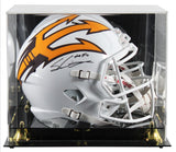 Arizona State Sam Leavitt Signed White Alt F/S Speed Rep Helmet W/ Case BAS Wit