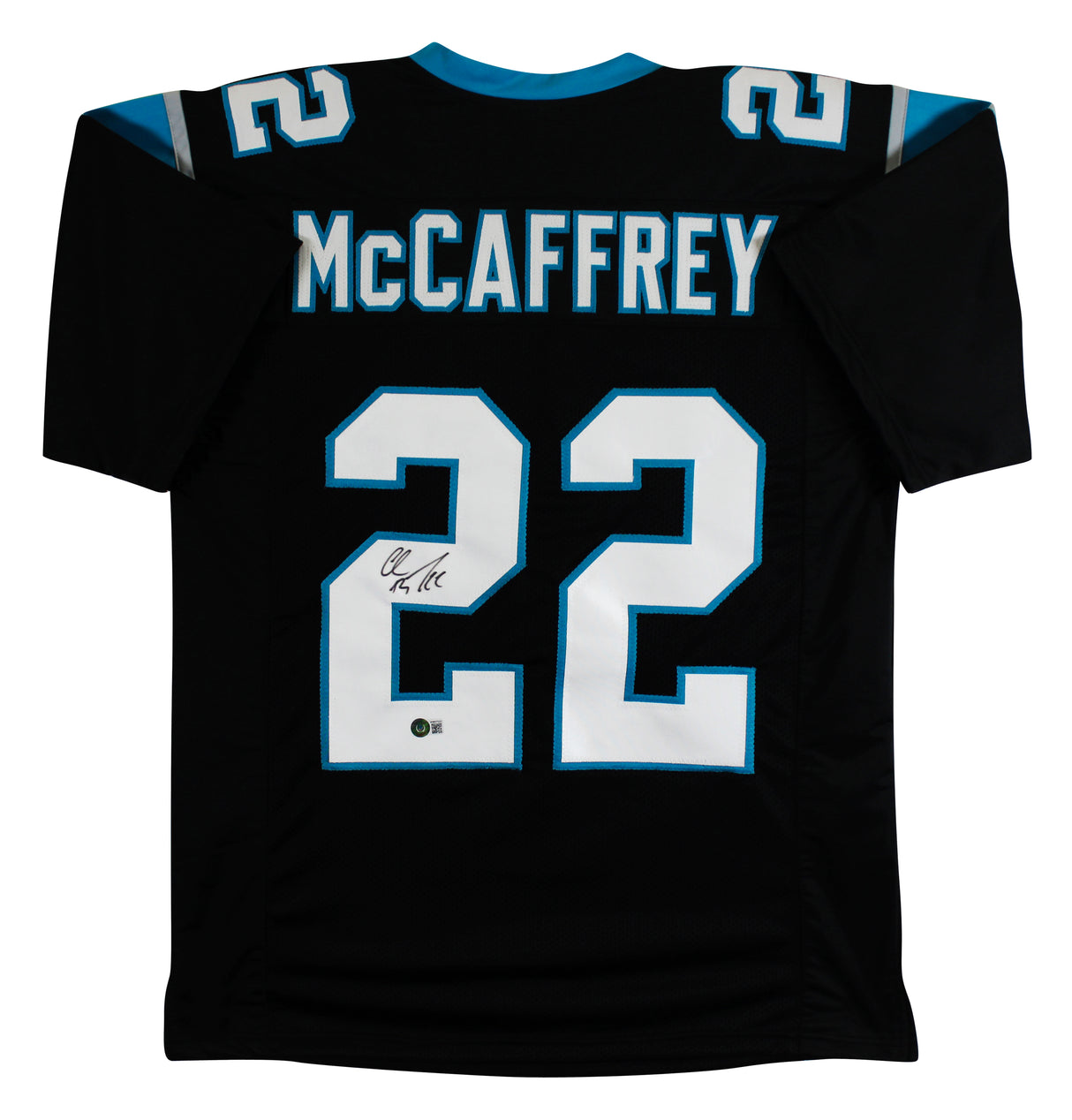 Christian McCaffrey Authentic Signed Black Pro Style Jersey BAS Witnessed