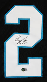 Christian McCaffrey Authentic Signed Black Pro Style Jersey BAS Witnessed