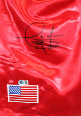 Deontay Wilder Authentic Signed Red Wilder Boxing Trunks BAS Witnessed #2W697972
